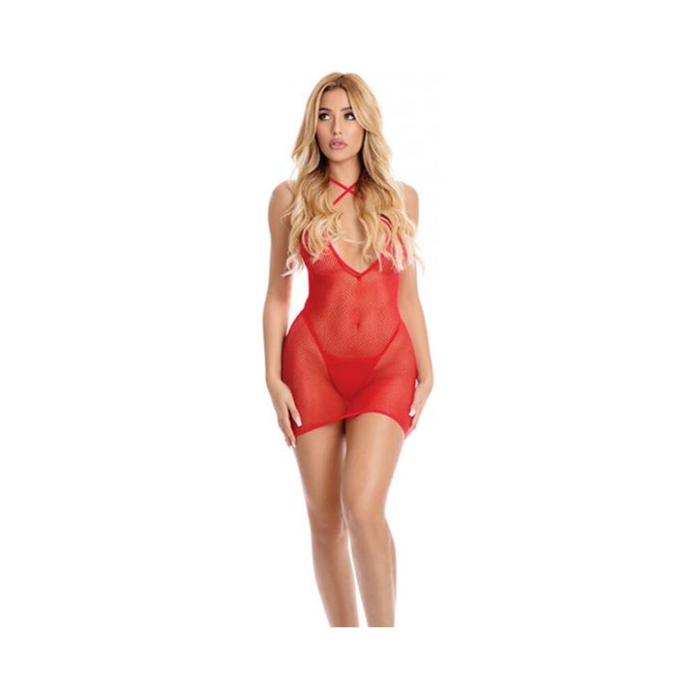 Pink Lipstick Spellbinding Dress Red O/s