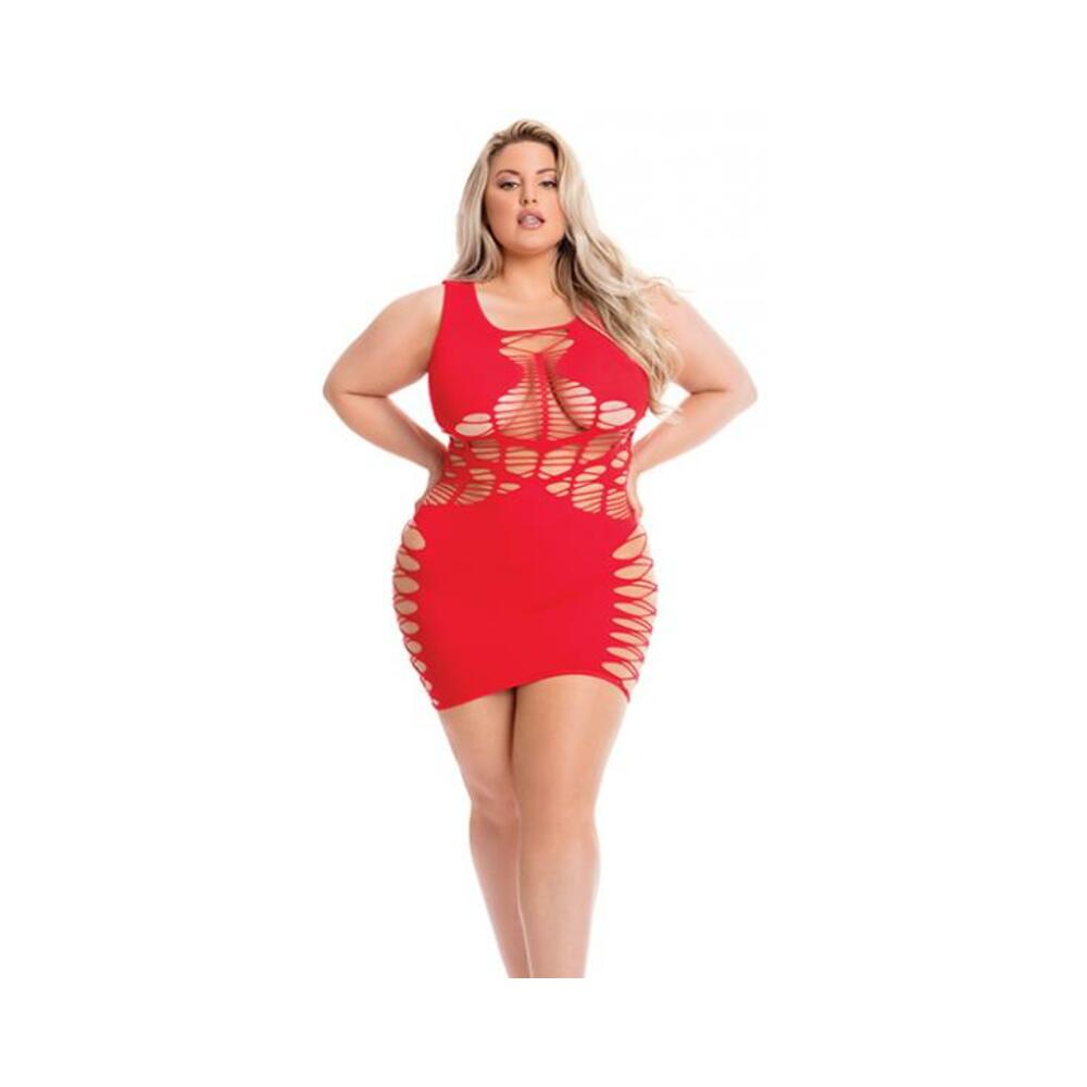 Pink Lipstick Dynamite Diva Dress Red Qn
