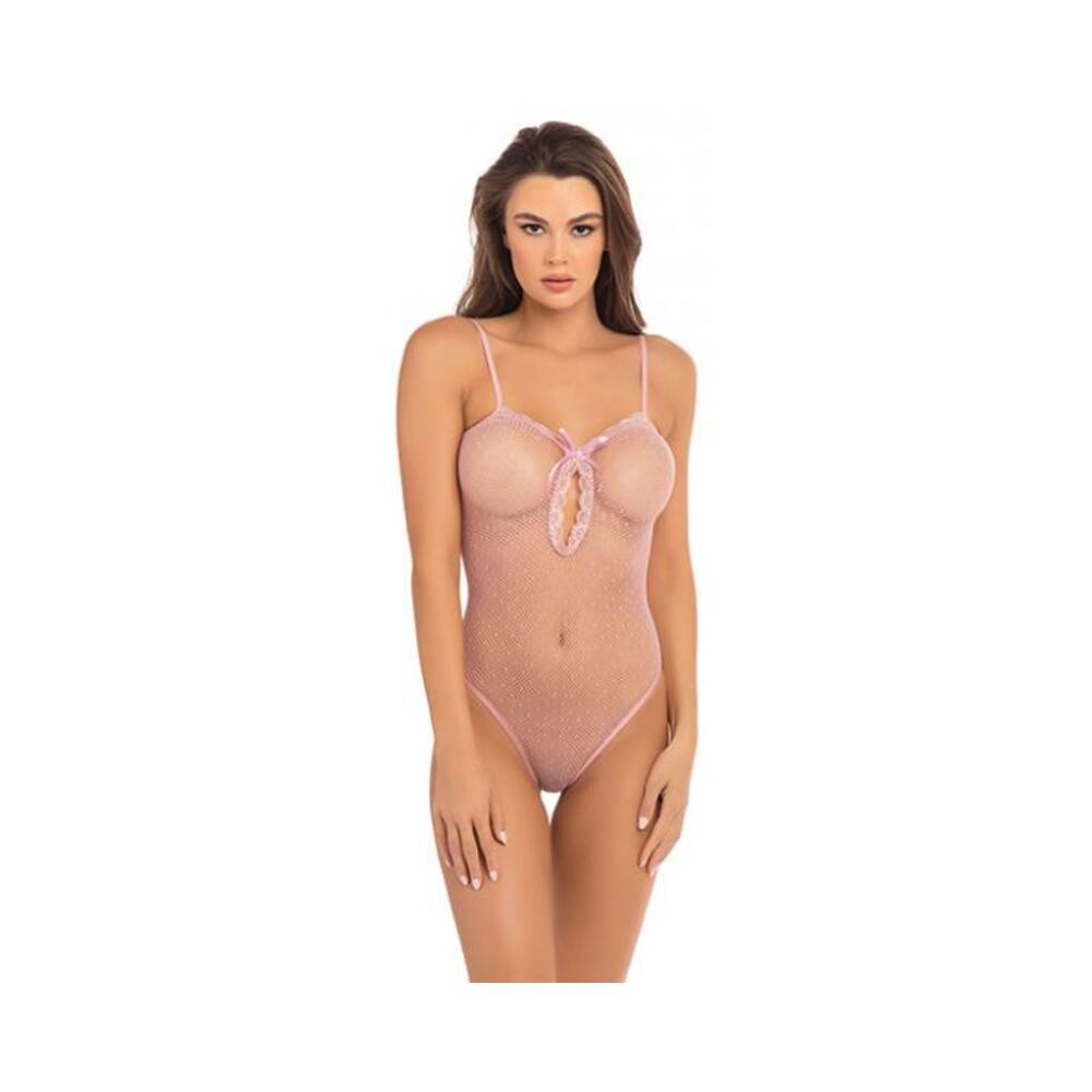 Rene Rofe Undone See Through Bodysuit Rose O/S