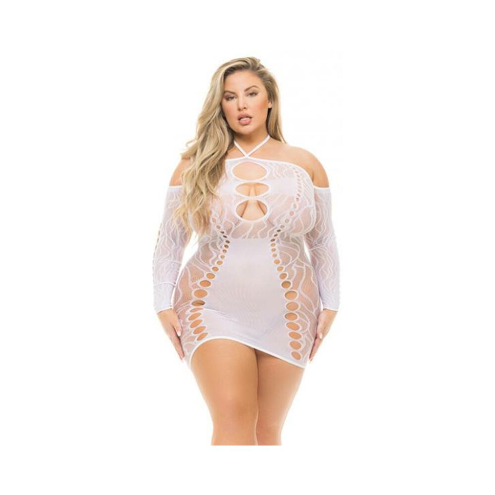 Pink Lipstick Animal Inside Dress White Qn