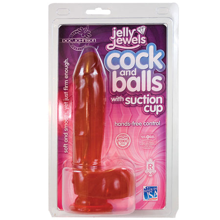 Jelly Cock w/Suction Cup - Ruby