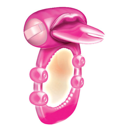 Forked Tongue X-treme Vibrating Pleasure Ring - Magenta