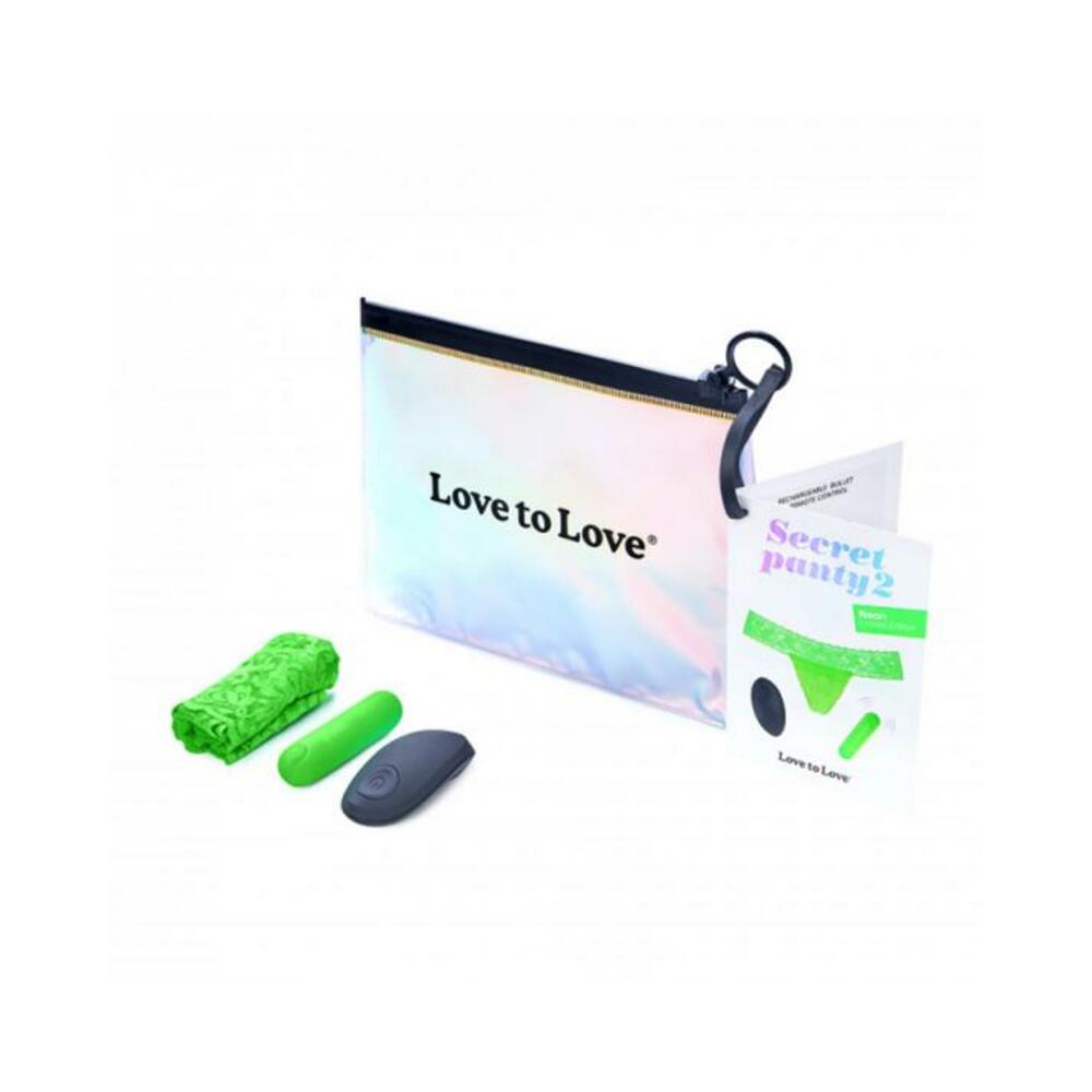 Love To Love Secret Panty 2 Neon Green (gift Bag Packaging)
