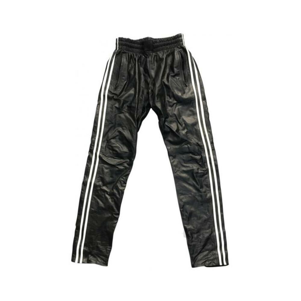 Prowler Red Leather Joggers Wht Sm