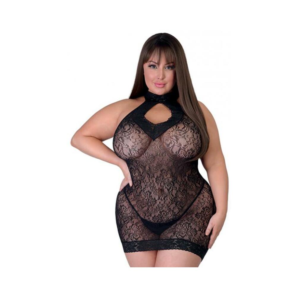 Fifty Shades Captivate Black Plus Size Mini Dress O/s
