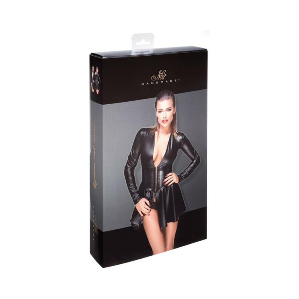 Noir Handmade Powerwetlook Minidress With Corset M