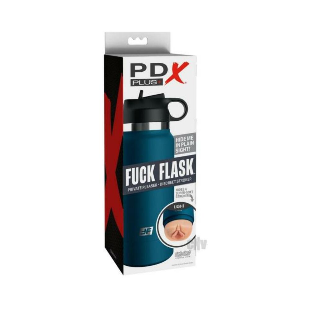 Pdx Plus Fuck Flask Private Pleaser Stroker - Light/blue