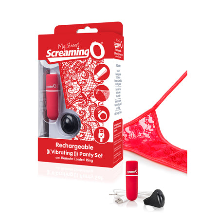 Screaming O My Secret Charged Remote Control Panty - Red