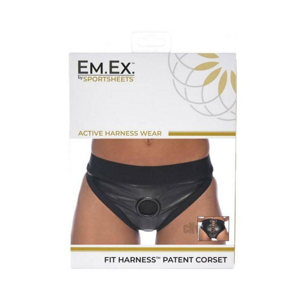 Em Ex Fit Harness Corset Xlarge Black