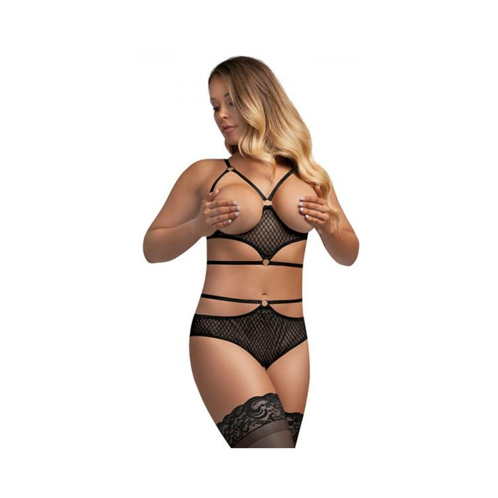 Ms Diamond Girl Bra & Panty Set Black Queen