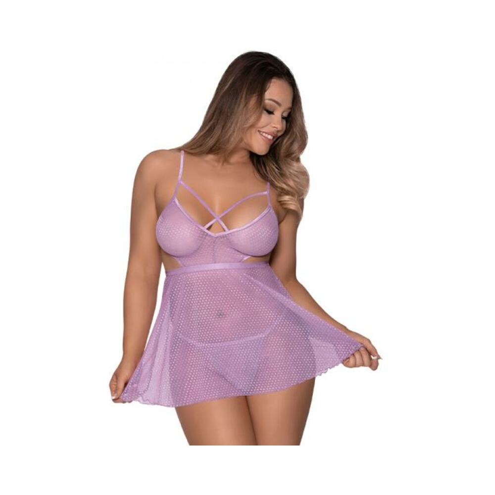 Magic Silk Girl Next Door Babydoll & Panty Lilac L/xl
