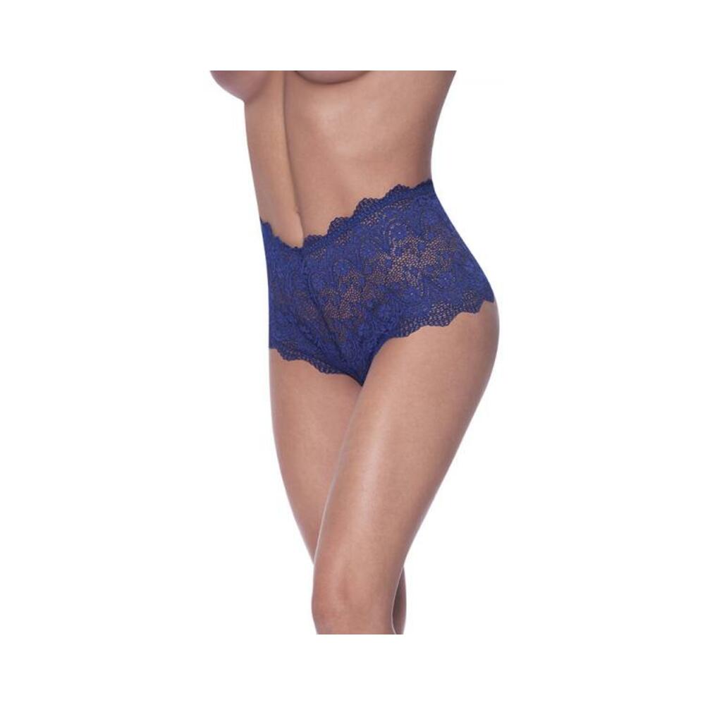 Magic Silk Berrylicious Split Crotch Lace Boyshort Blueberry S/m