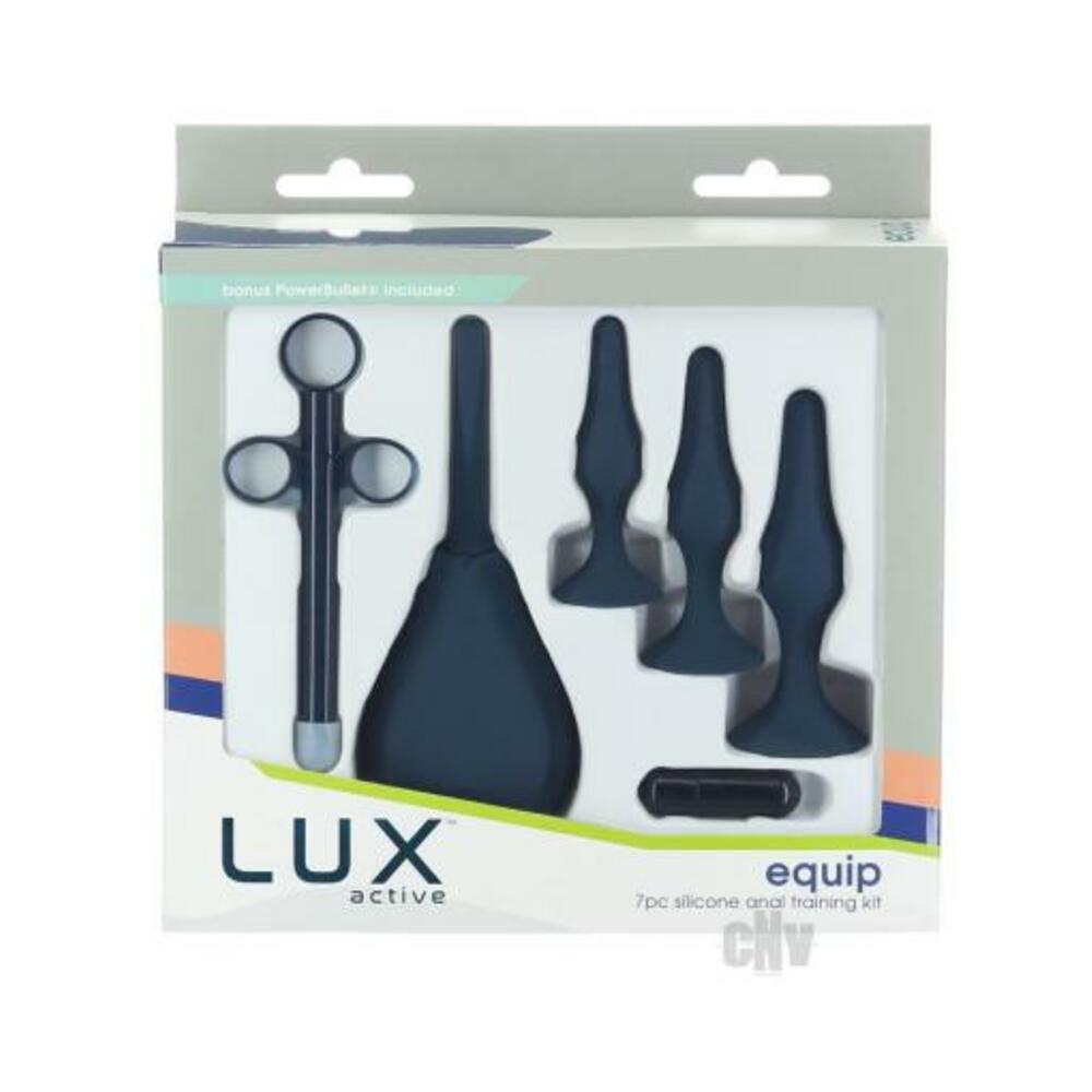 Lux Active Equip 7-piece Anal Training Kit Silicone Black