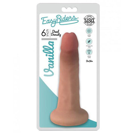 Curve Novelties Easy Rider Dual Density 6 Slim Bioskin Dong - Vanilla