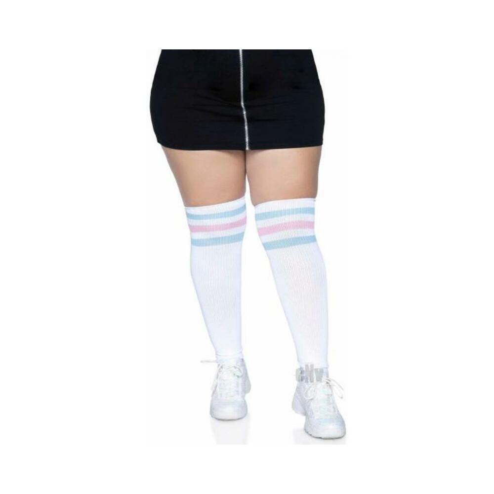 Over The Knee Athl Socks 1x/2x Pnk/blu