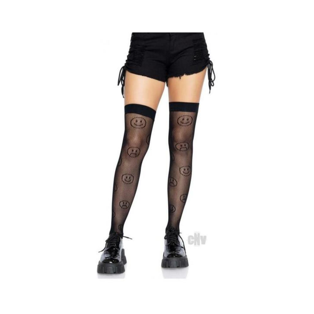 Mood Swing Fishnet Thigh Highs Os Black