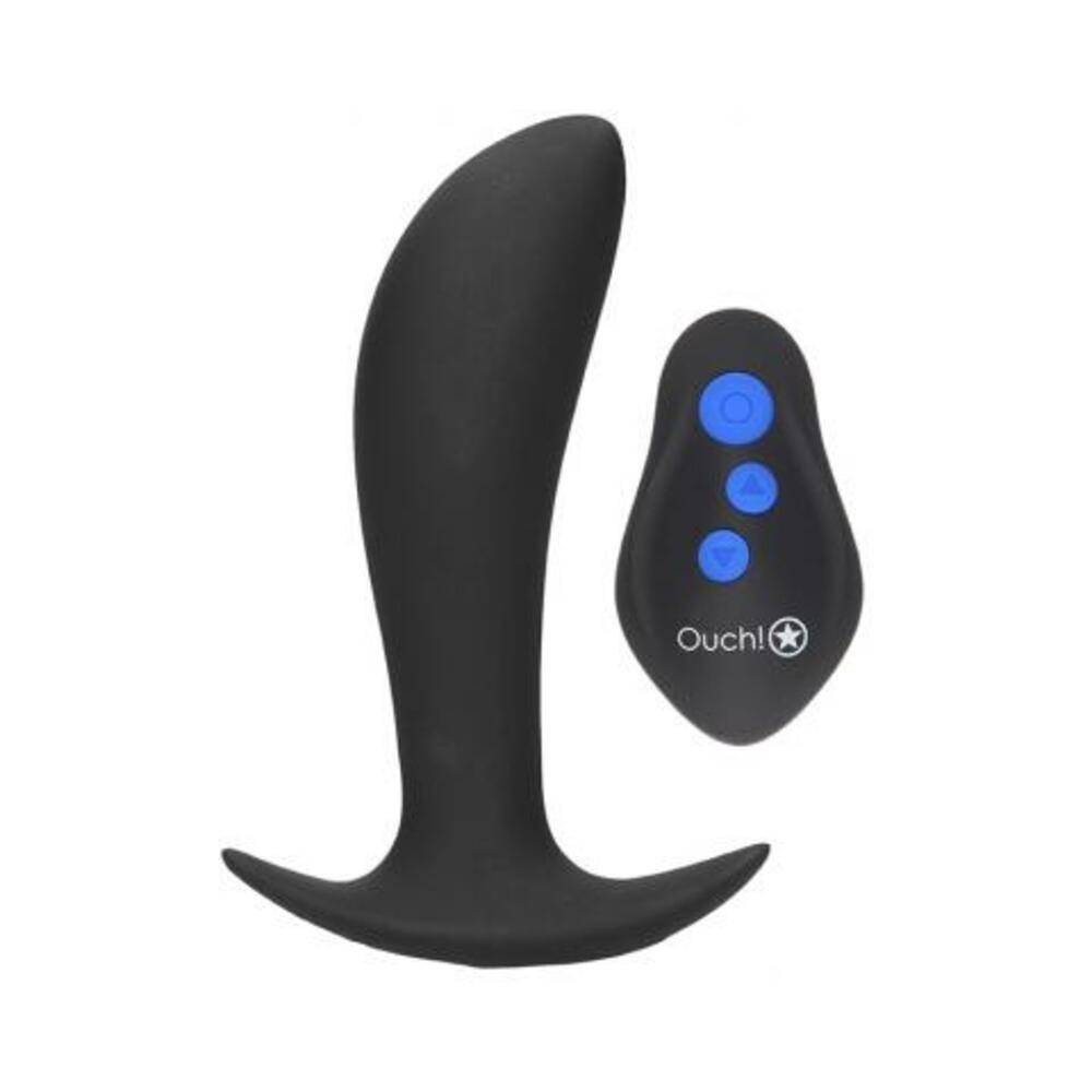 E-stim & Vibrating Butt Plug With Wireless Remote Black