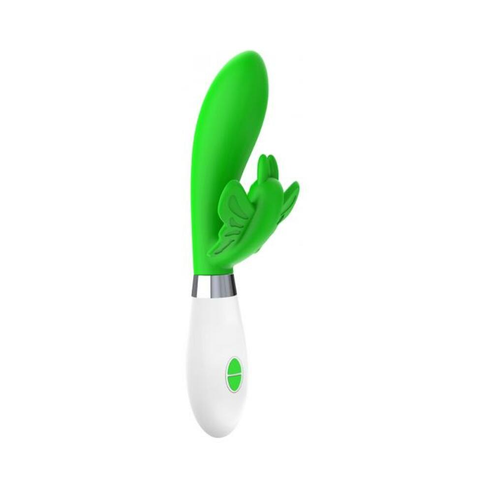 Luna Neon Alexios Ultra-soft Silicone Dual Stimulator Green