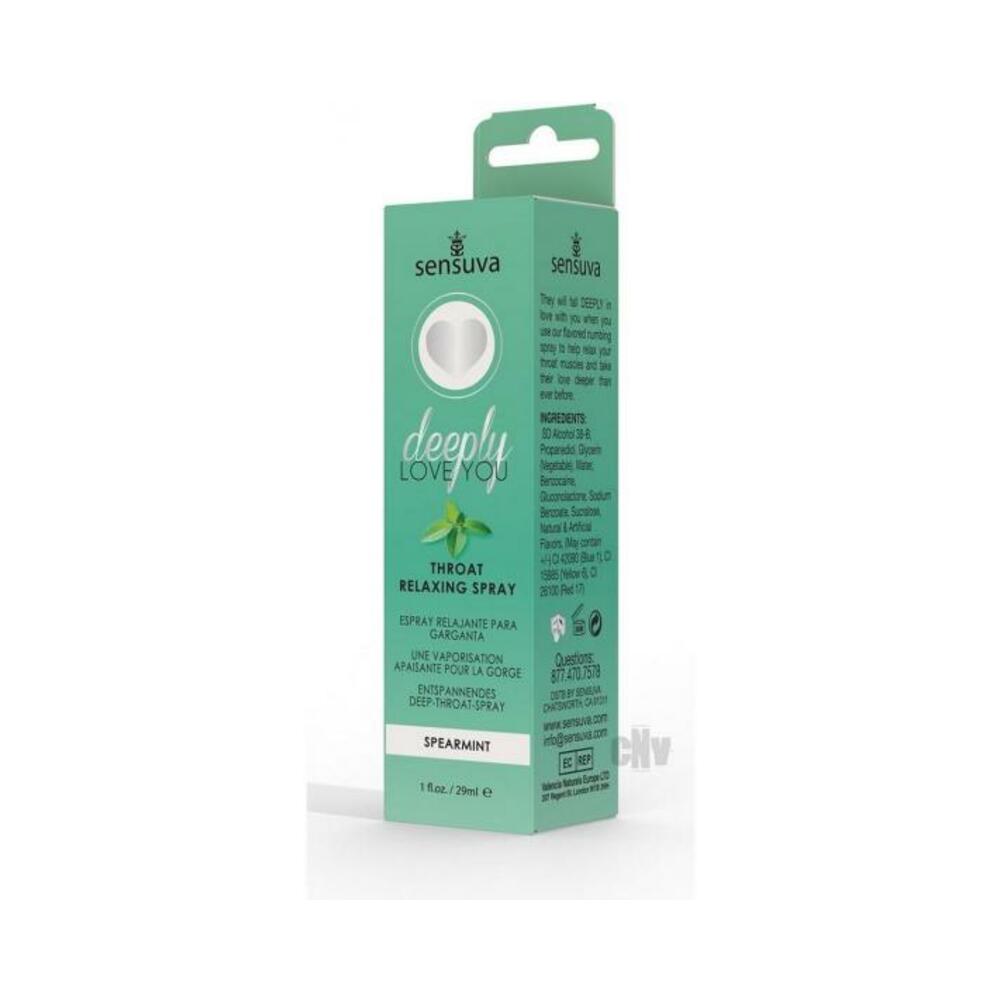 Sensuva Deeply Love You Throat Relaxing Spray Spearmint 1 Oz.