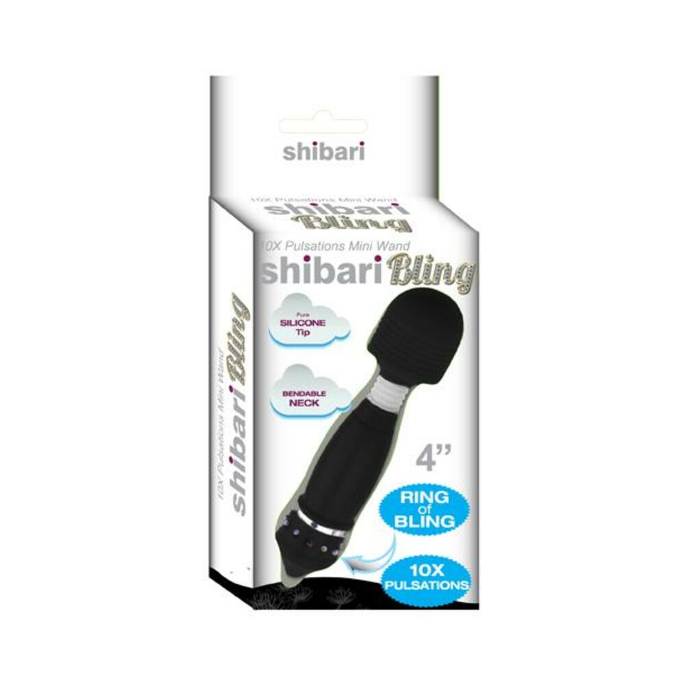 Hello Sexy Bling Mini Wand Rechargeable 10x Black