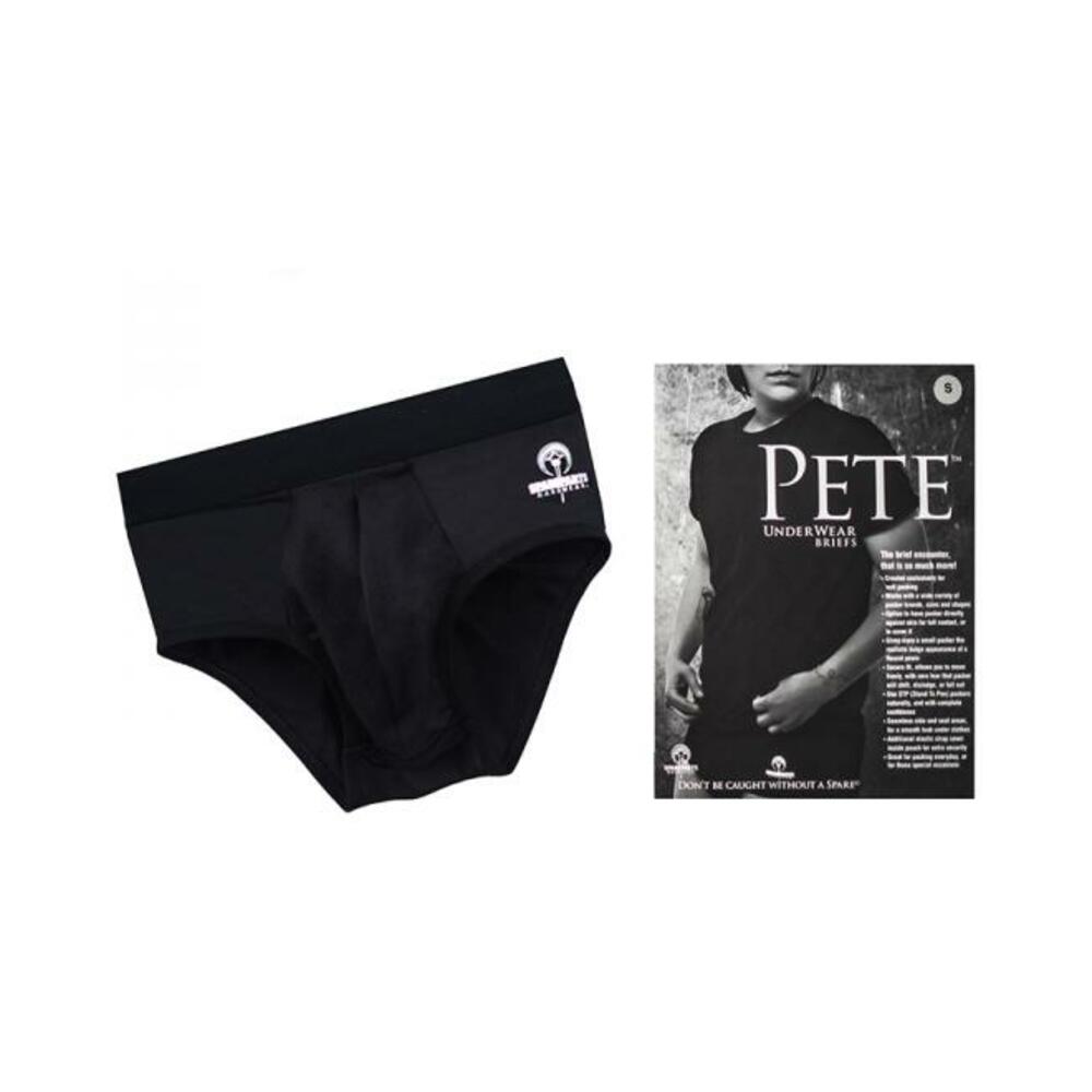 Spareparts Pete Briefs Nylon Packing Underwear Black Size 2xl