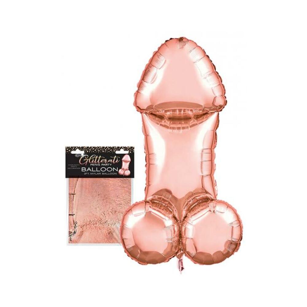 Glitterati 3ft Mylar Balloon Rose Gold