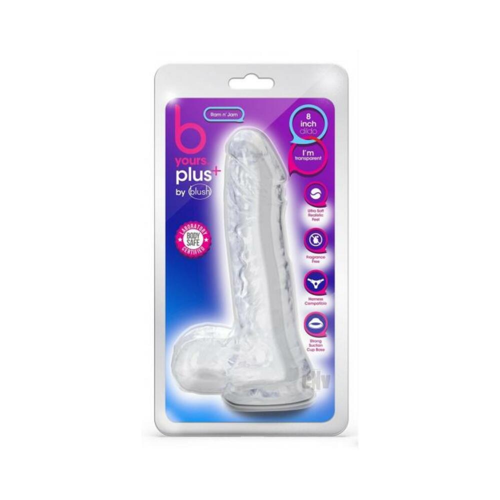 B Yours Plus Ram 'n' Jam Dildo Clear