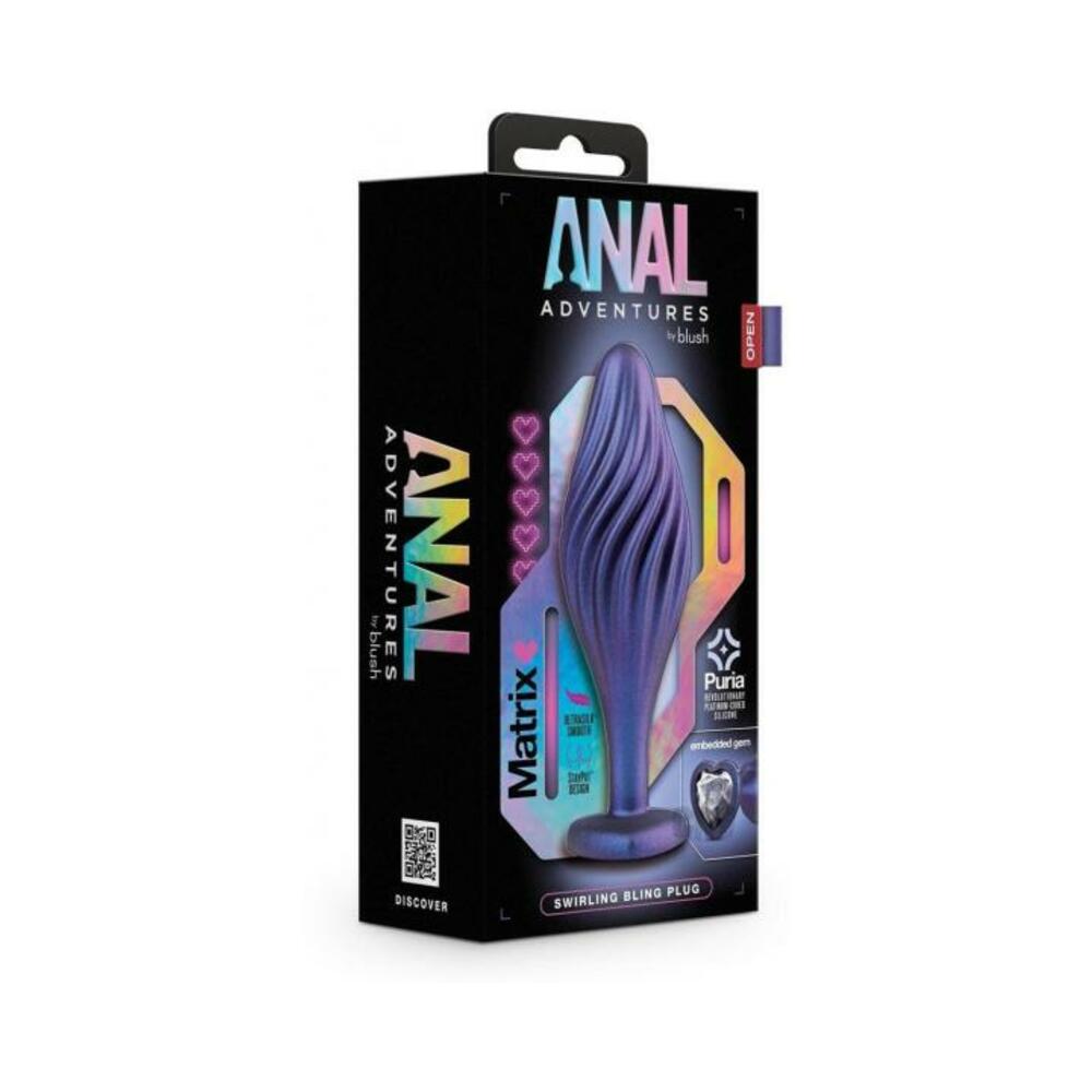 Anal Adv Matrix Swirl Bling Plug Sapphir