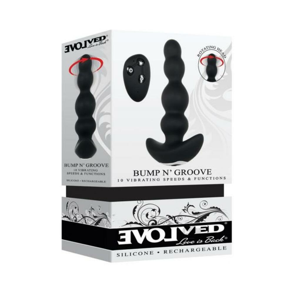 Evolved Bump N' Groove Beaded Anal Vibrator Black