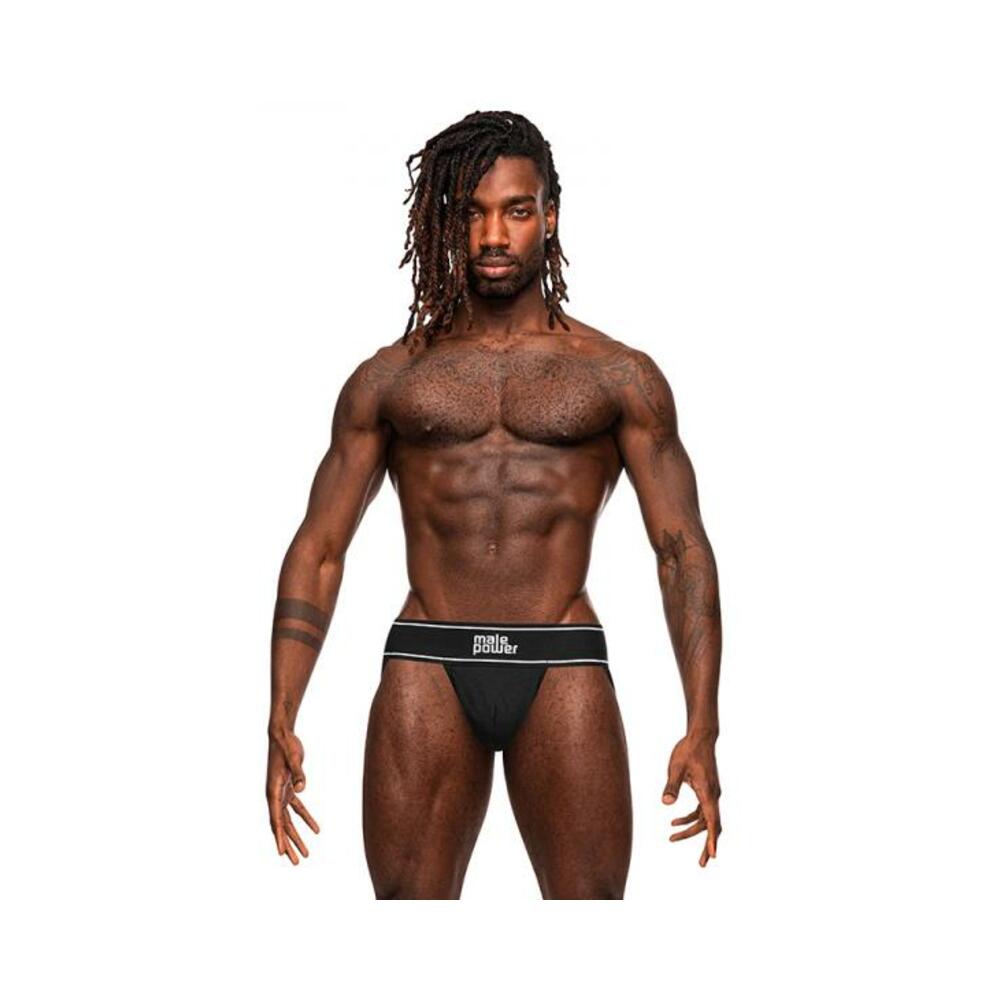 Male Power Modal Rib Jock Black S/m