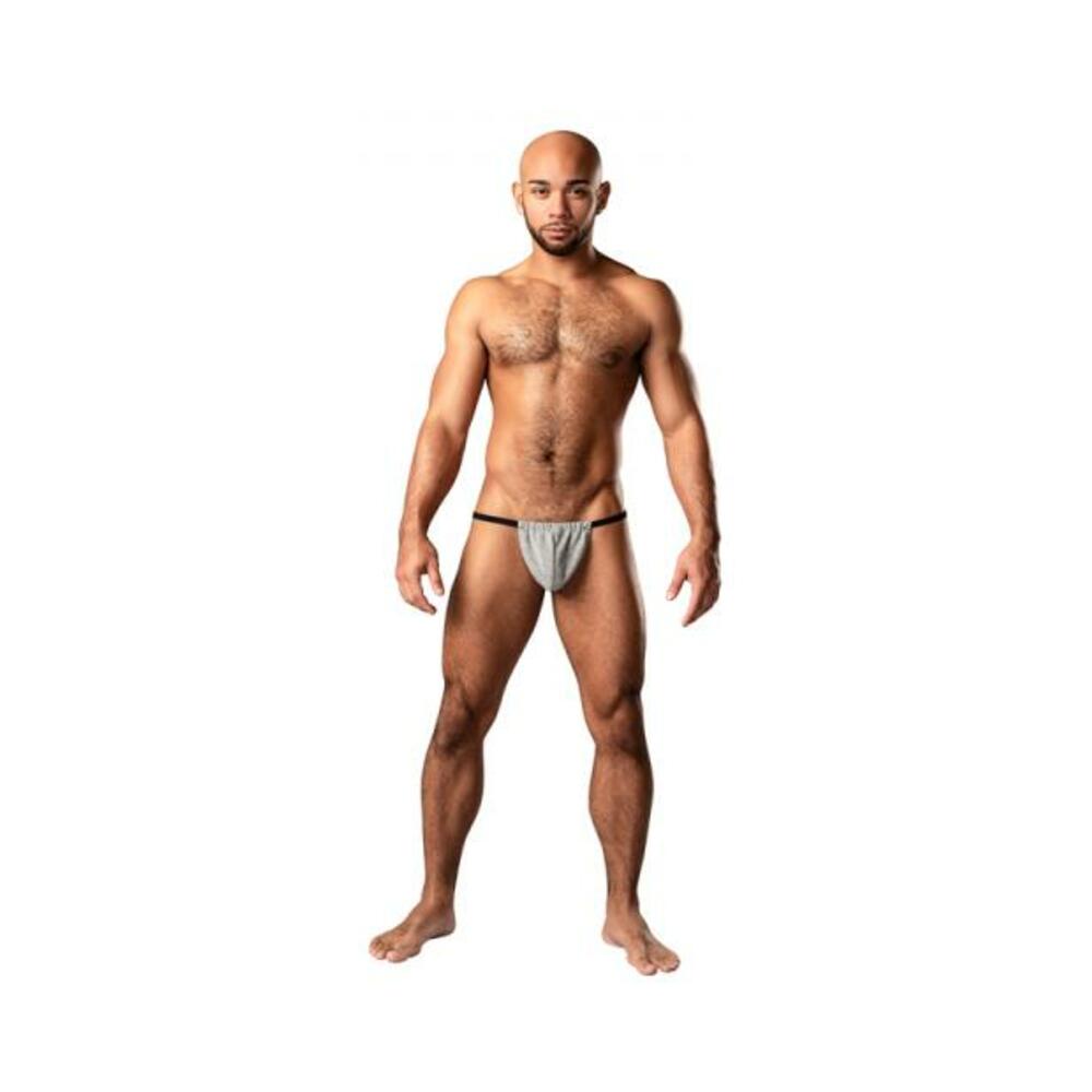 Male Power Labyrinth Posing Strap Grey Weave O/s