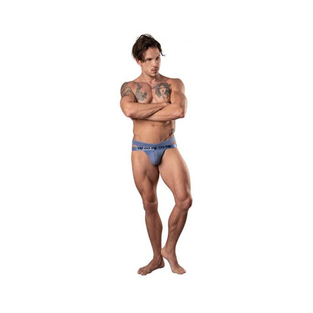 Male Power Infinite Comfort Amplifying Strappy Thong Periwinkle S/m
