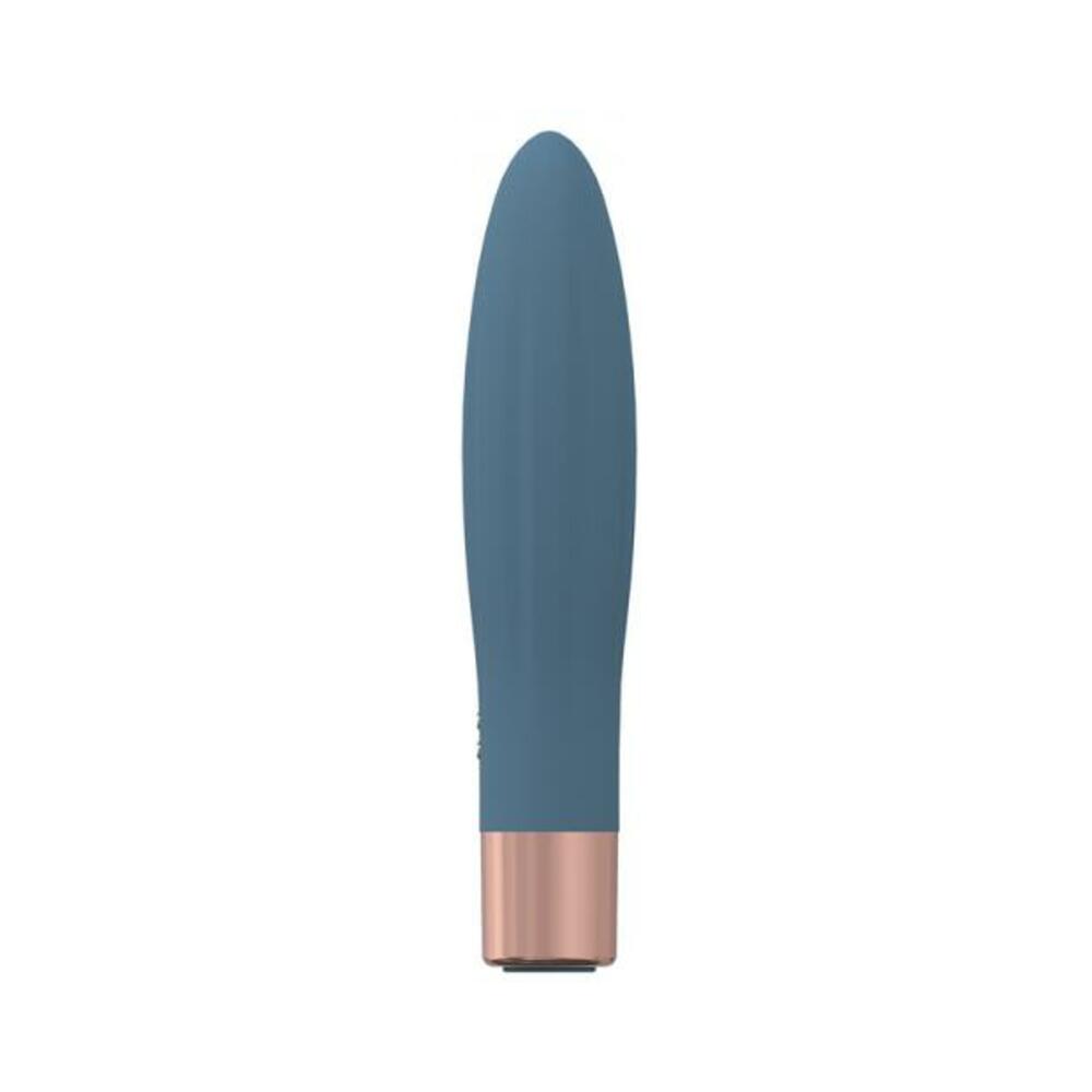 Loveline Fame 10 Speed Mini-vibe Silicone Rechargeable Waterproof Blue/grey