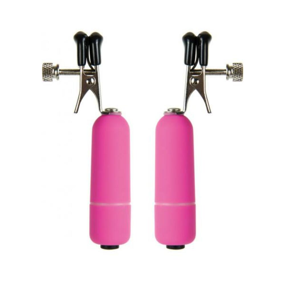 Ouch Vibrating Nipple Clamps Pink