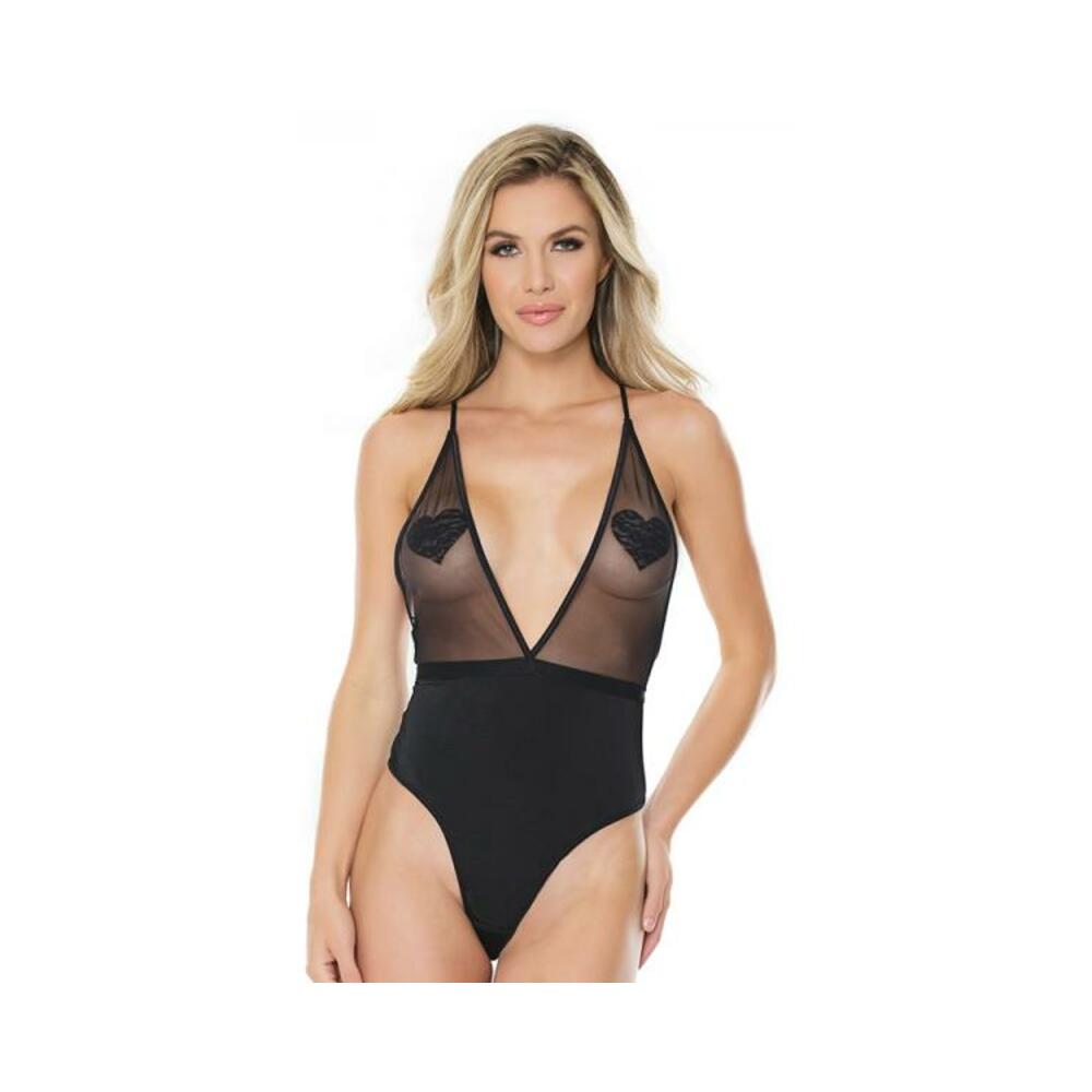 Crotchless Teddy Black Os Hanging