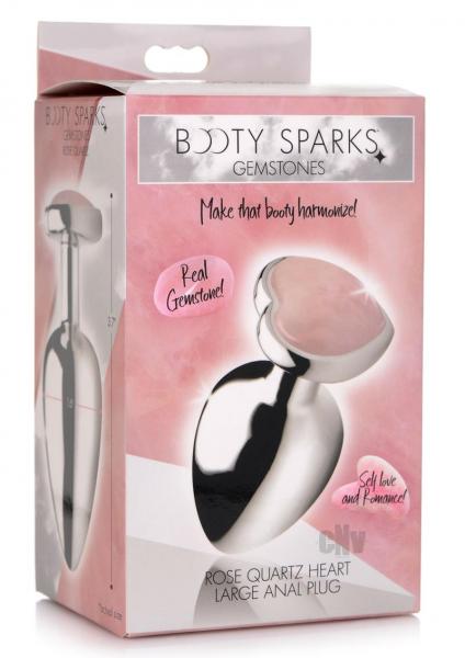 Booty Sparks Rose Quartz Heart Lg Plug