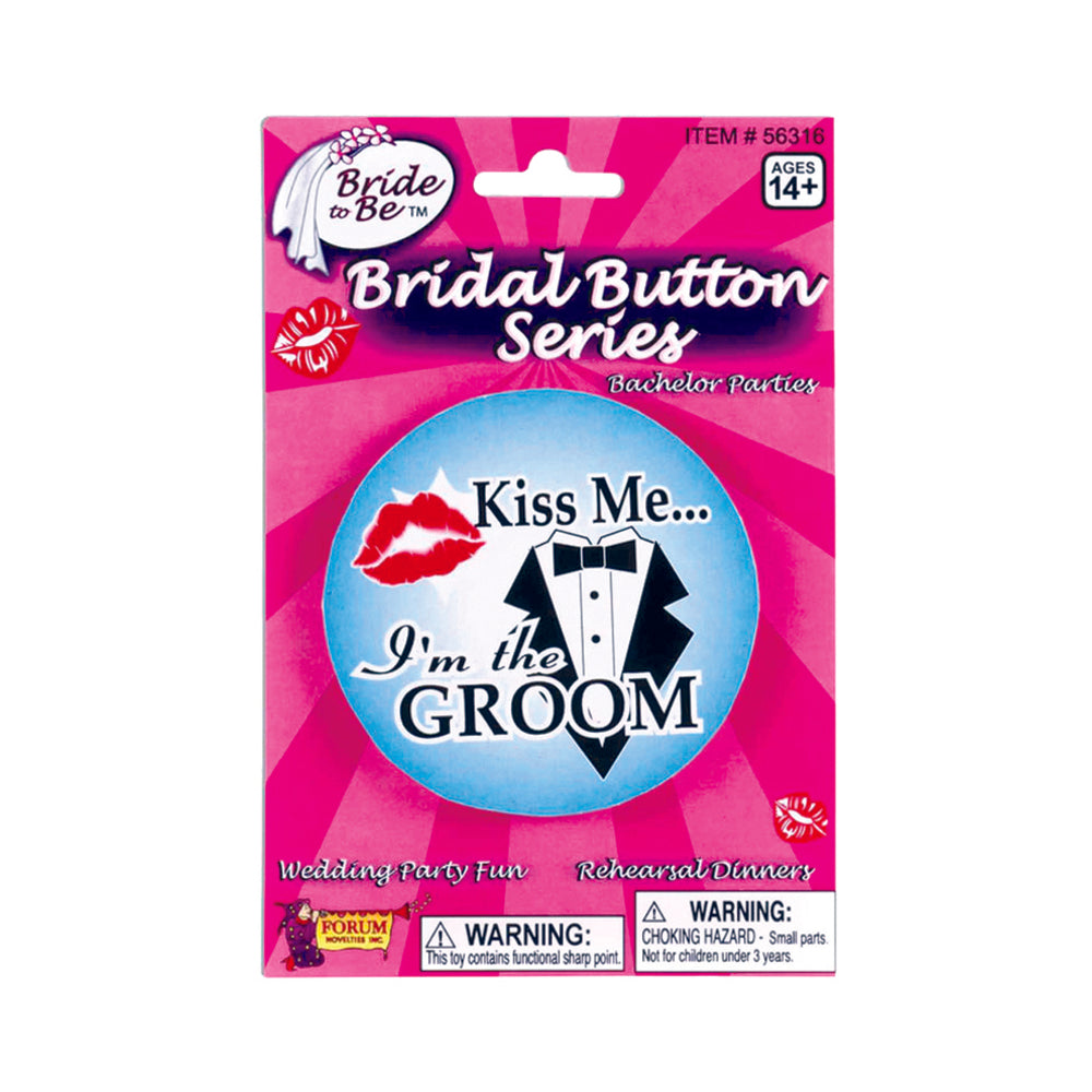 kiss Me...i'm The Groom' Button