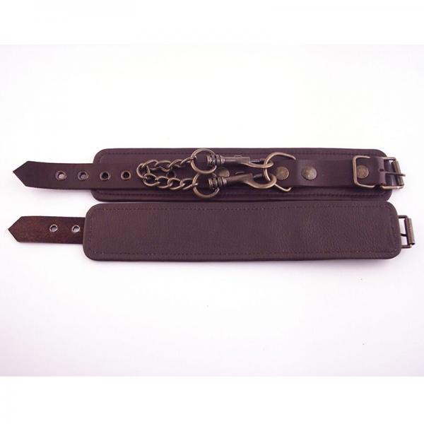 Rouge Plain Leather Wrist Cuffs