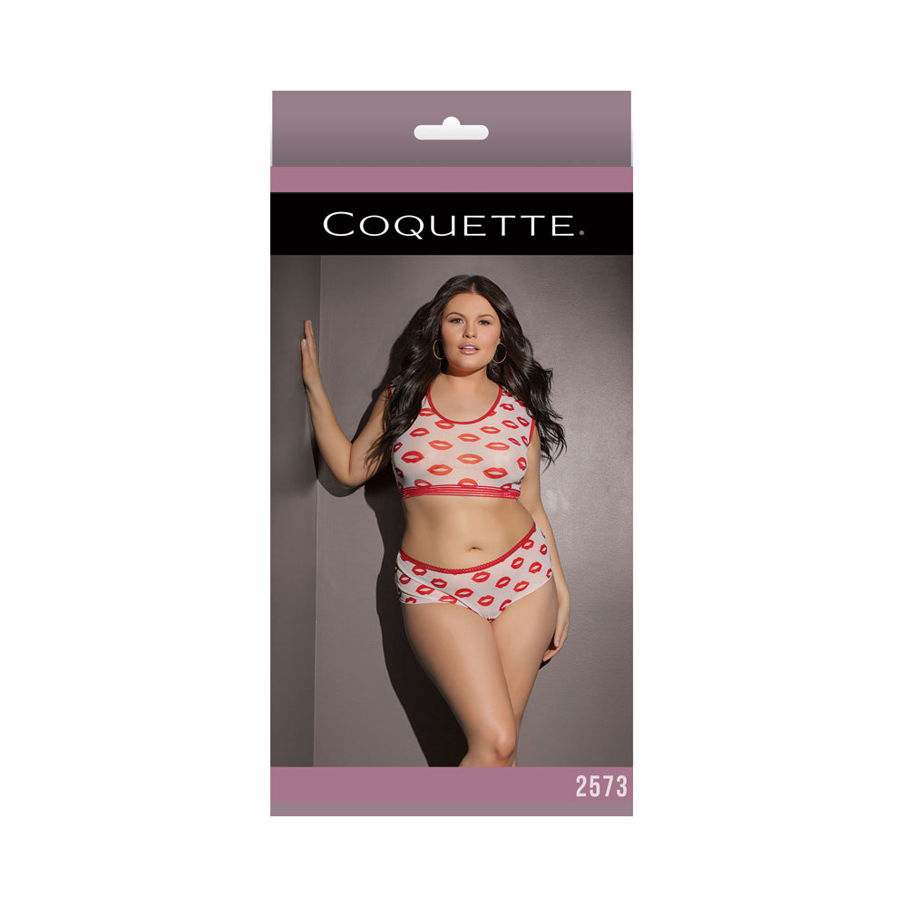 Bra Set White/red Xl