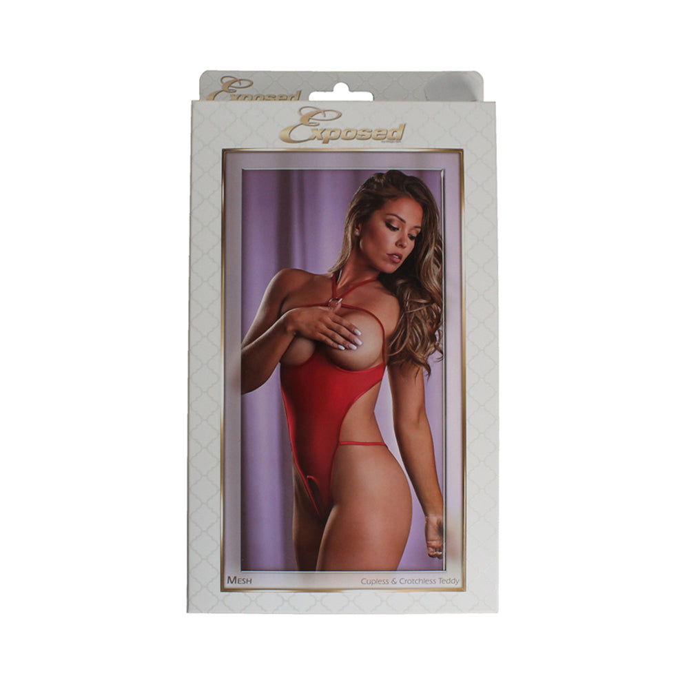 Ms Mesh Cupless & Crotchless Teddy Rd Lx