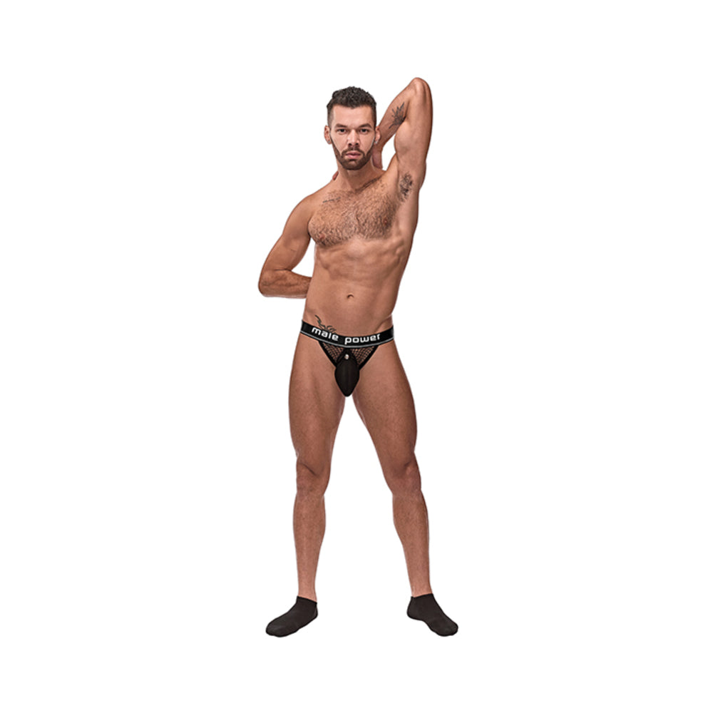 MP Cock Pit Net Cock Ring Jock Blk SM