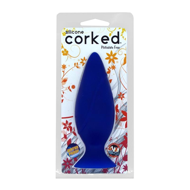 Corked Butt Plug Medium - Blue