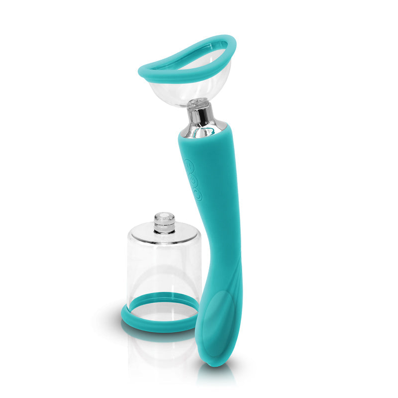 Inya Pump And Vibe With Interchangeable Suction Cups - Teal