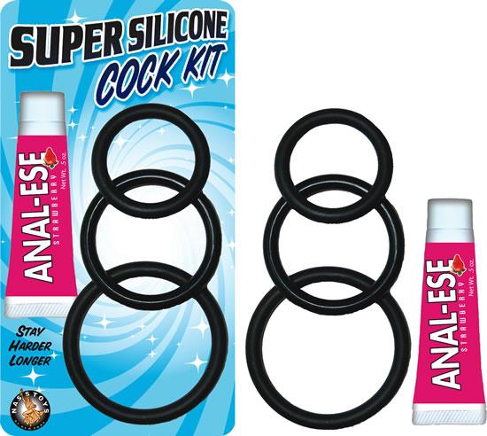 Super Silicone Cock Kit Black