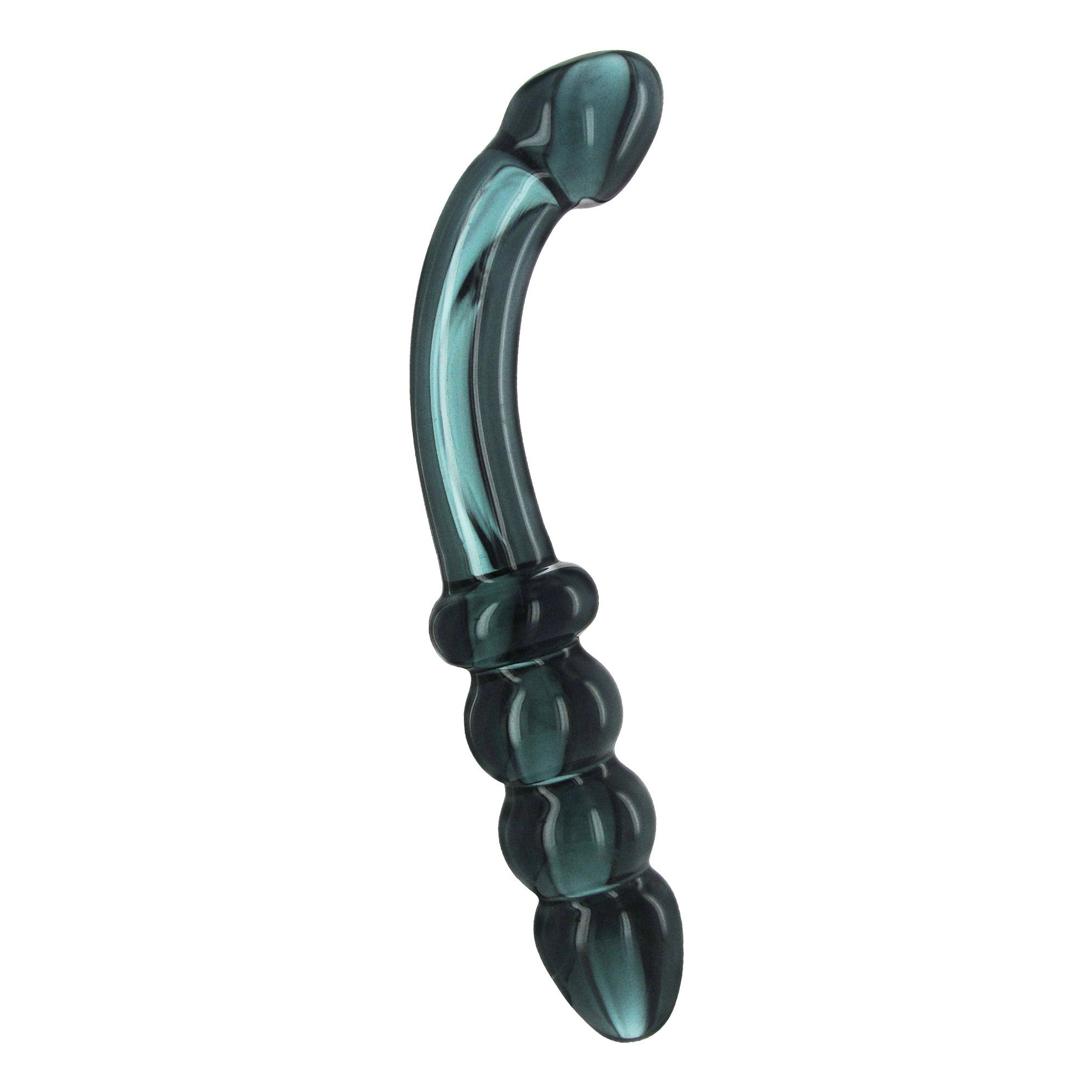Hamsa Glass Double Ended Glass Wand - Green